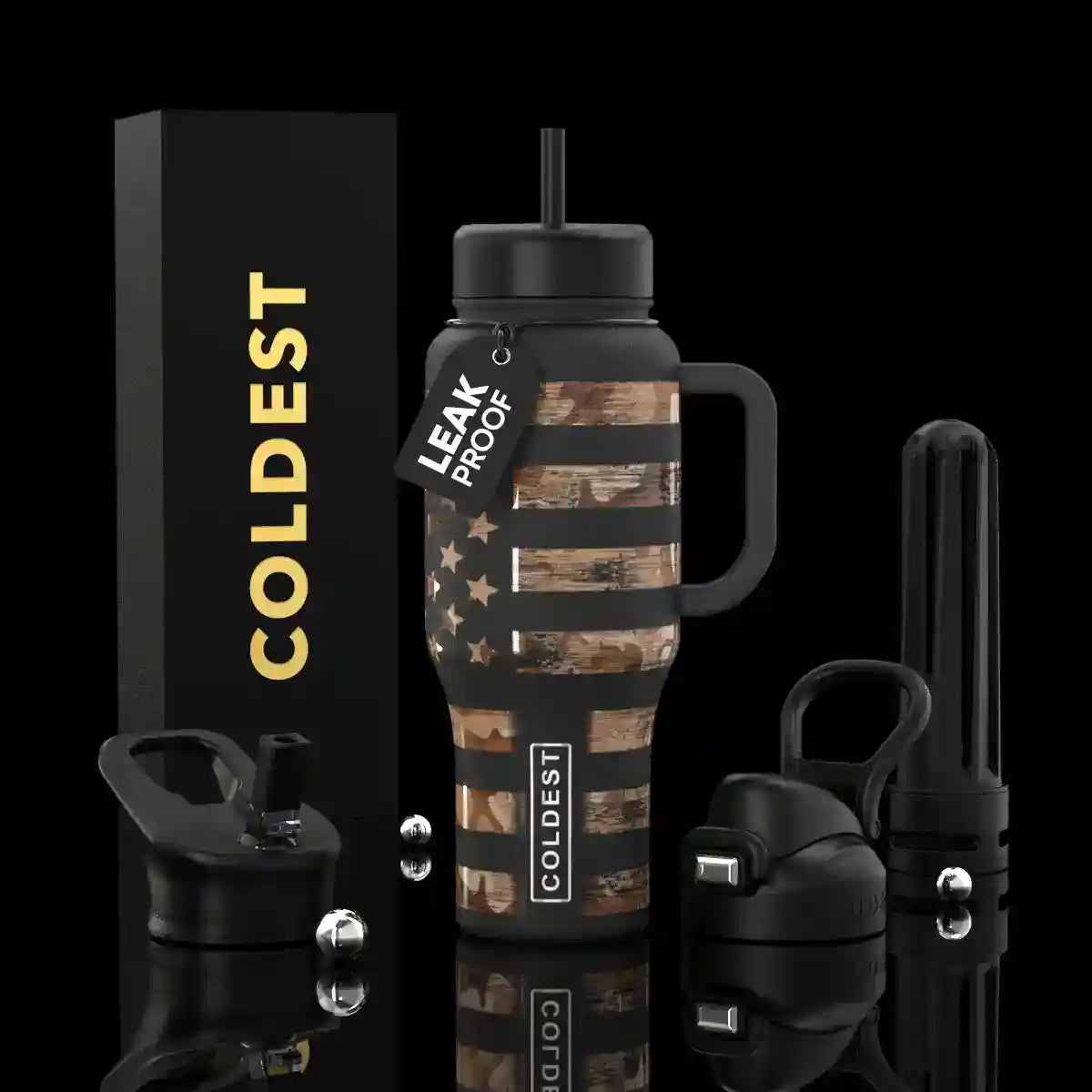 COLDEST 36oz Limitless Ultra v8 insulated tumbler in The American Ultra design