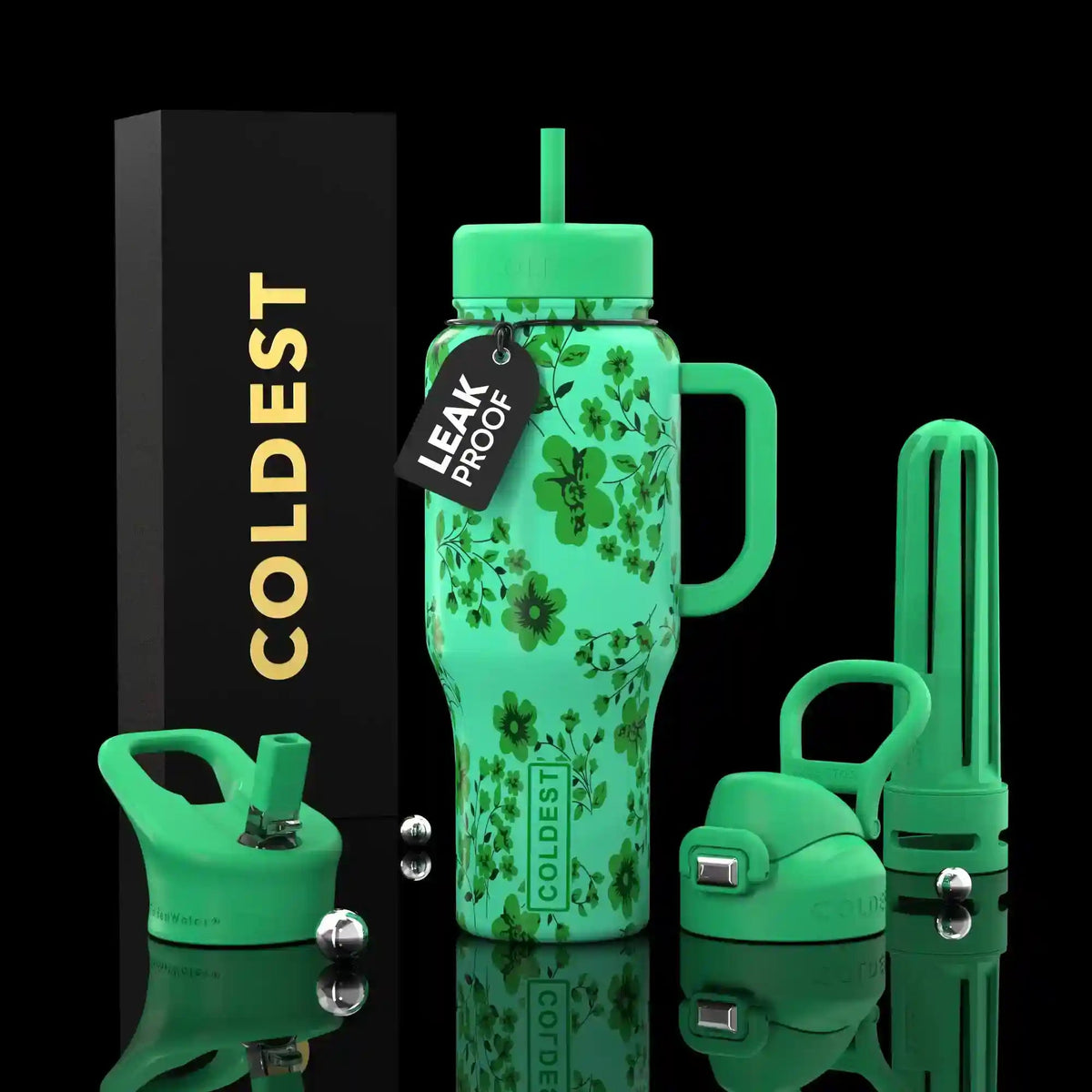 COLDEST 36oz Limitless Ultra v8 insulated tumbler in Clover Floral Ultra design