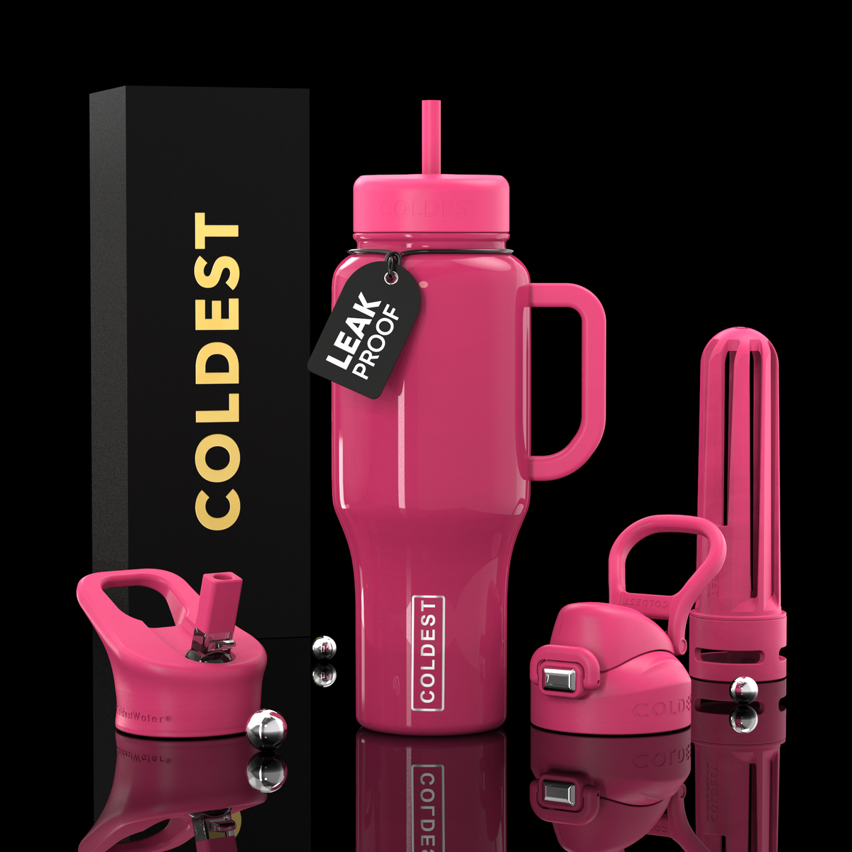 COLDEST 36oz Limitless Ultra v8 insulated tumbler in Glossy Pink Ultra design