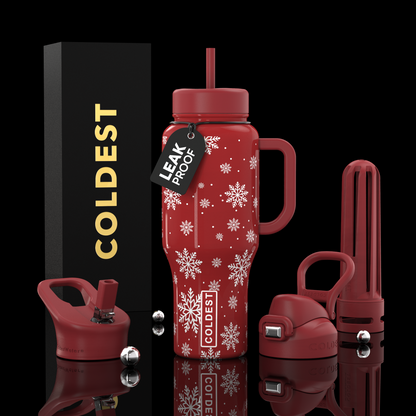 COLDEST 36oz Limitless Ultra v8 insulated tumbler in Glowie Snowflakes Ultra design