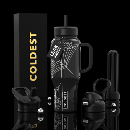 COLDEST 36oz Limitless Ultra v8 insulated tumbler in Haunted Webs Ultra design