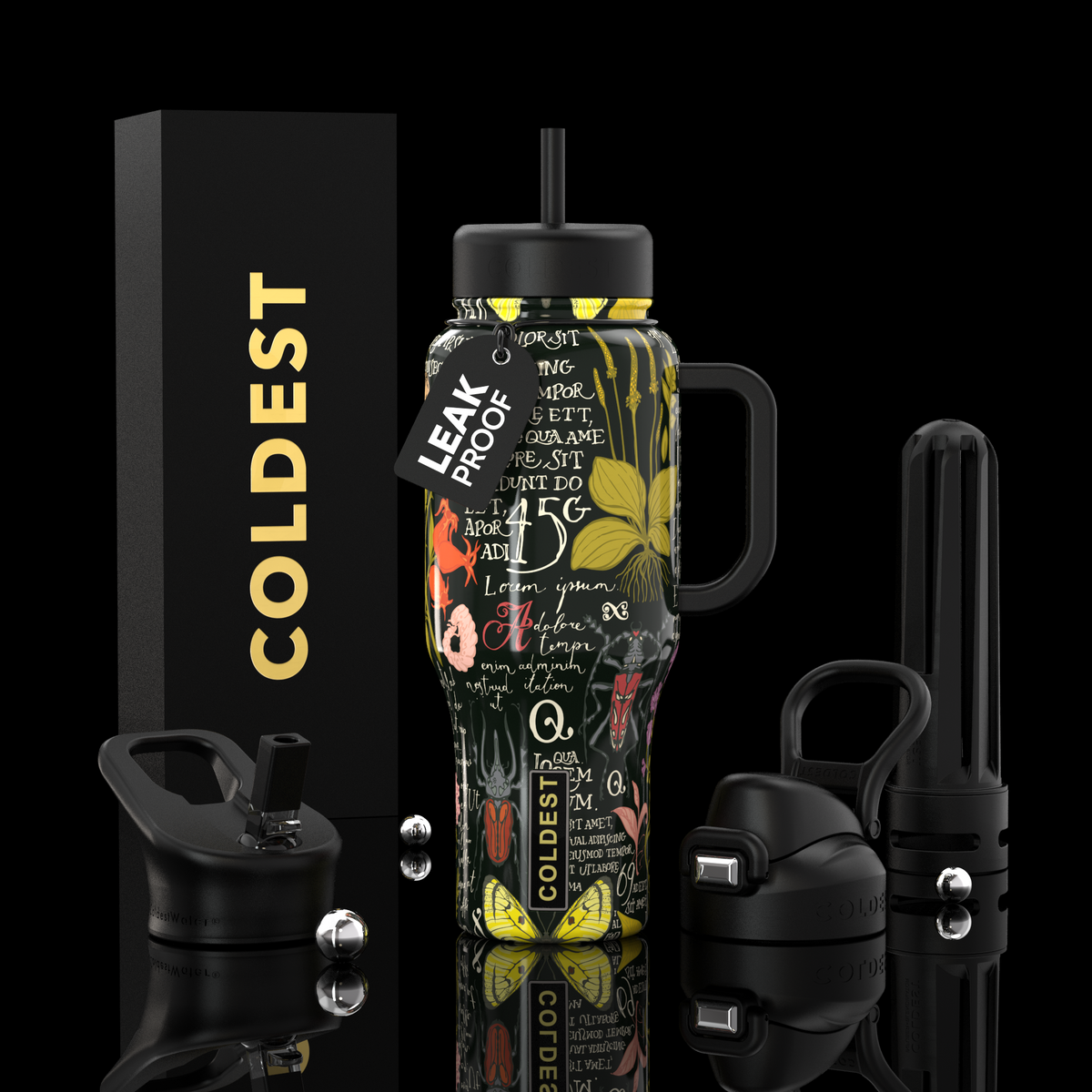 COLDEST 36oz Limitless Ultra v8 insulated tumbler in Herbology Class Ultra design