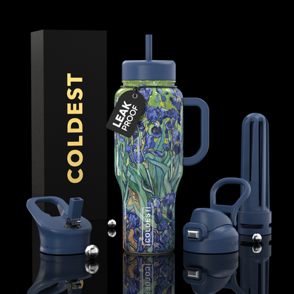 COLDEST 36oz Limitless Ultra v8 insulated tumbler in Irises Ultra design