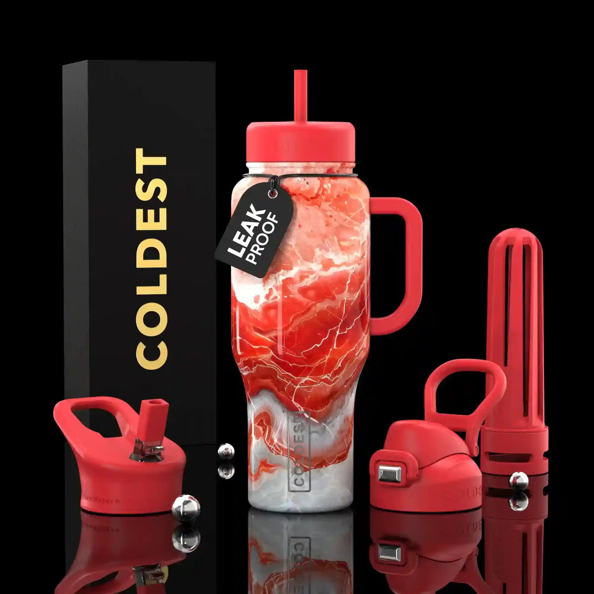 COLDEST 36oz Limitless Ultra v8 insulated stainless steel tumbler with handle – view 35
