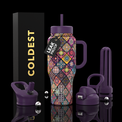 COLDEST 36oz Limitless Ultra v8 insulated tumbler in Mosaic Bloom Ultra design