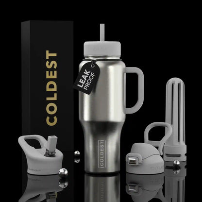 COLDEST 36oz Limitless Ultra v8 insulated tumbler in Polished Steel Ultra design