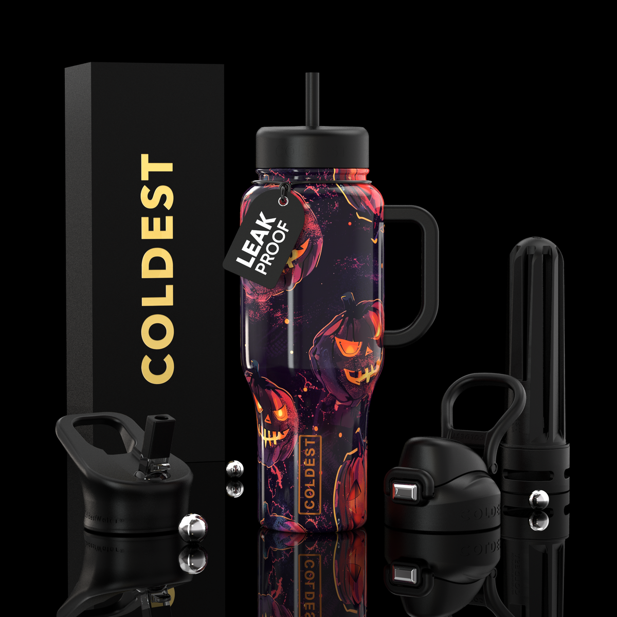 COLDEST 36oz Limitless Ultra v8 insulated tumbler in Pumpkin Patch Ultra design
