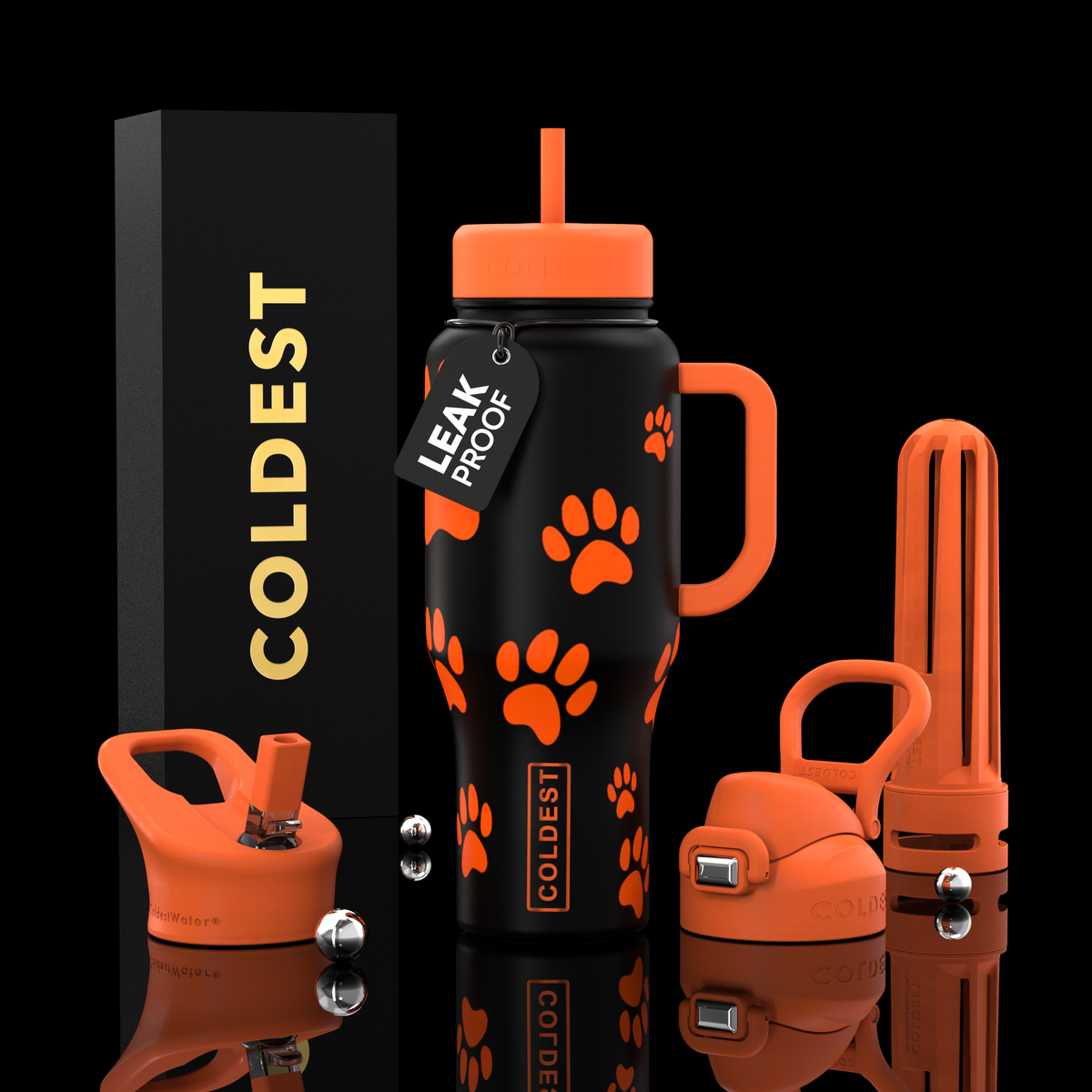 COLDEST 36oz Limitless Ultra v8 insulated tumbler in Pumpkin Paws Ultra design