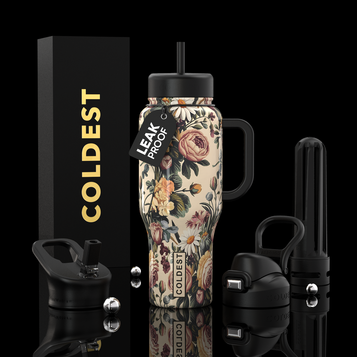 COLDEST 36oz Limitless Ultra v8 insulated tumbler in Rose All Day Ultra design