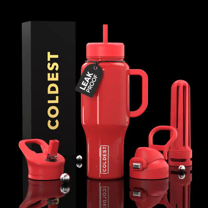 COLDEST 36oz Limitless Ultra v8 insulated tumbler in Snuggle Red Ultra design