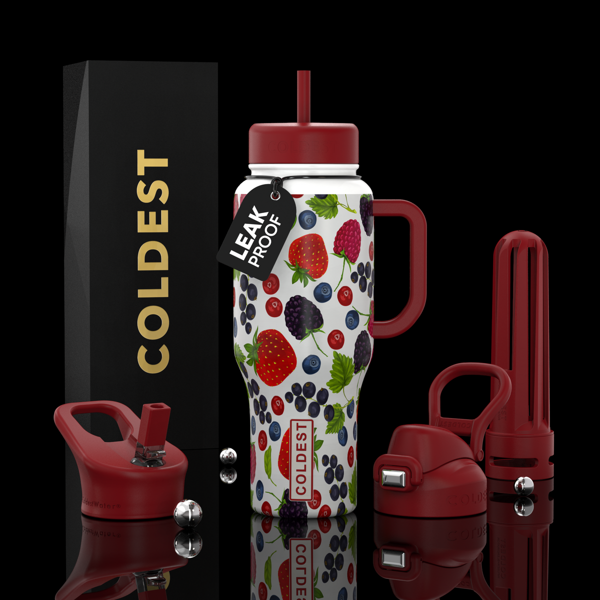 COLDEST 36oz Limitless Ultra v8 insulated tumbler in Berry Bae Ultra design