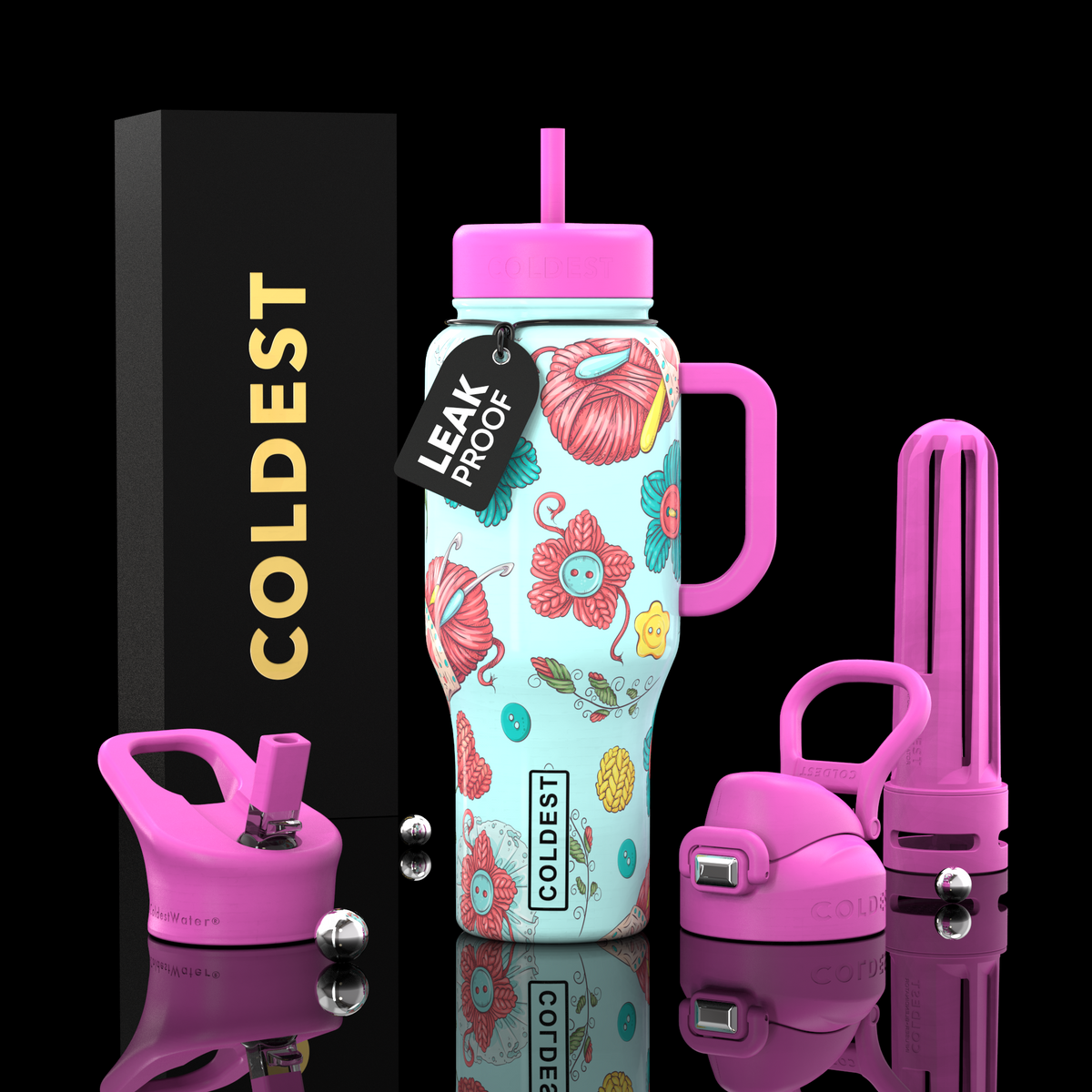 COLDEST 36oz Limitless Ultra v8 insulated tumbler in Crochet is Life Ultra design