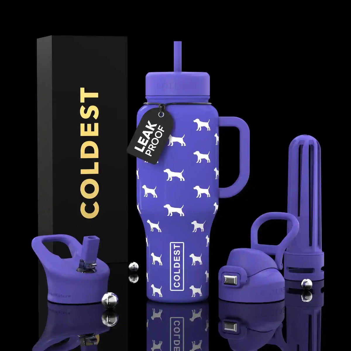 COLDEST 36oz Limitless Ultra v8 insulated tumbler in Cuddly Puppy Ultra design