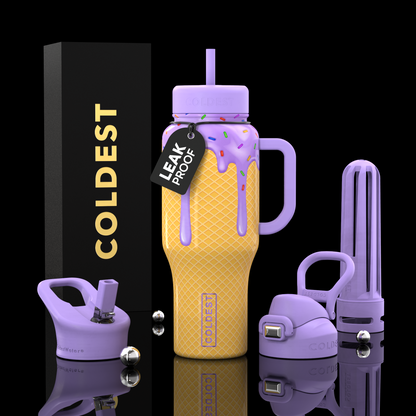 COLDEST 36oz Limitless Ultra v8 insulated tumbler in I Love Icecream design