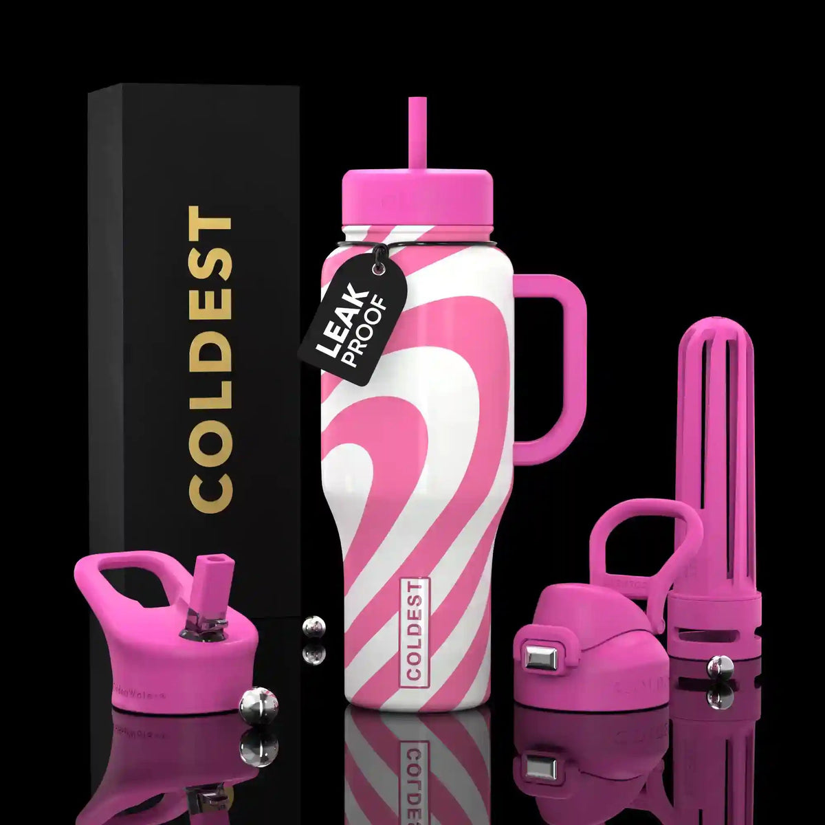 COLDEST 36oz Limitless Ultra v8 insulated tumbler in Love Pop Ultra design