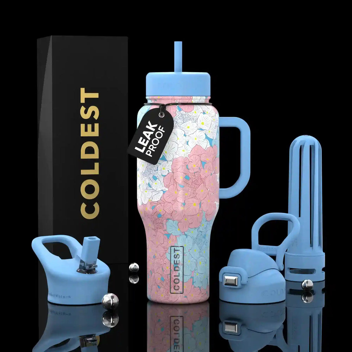 COLDEST 36oz Limitless Ultra v8 insulated tumbler in Magnolia Bloom Ultra design