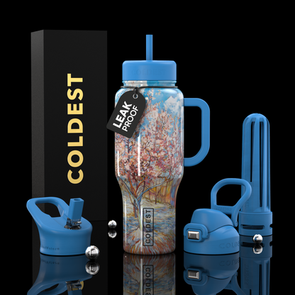 COLDEST 36oz Limitless Ultra v8 insulated tumbler in Pink Peach Tree Ultra design