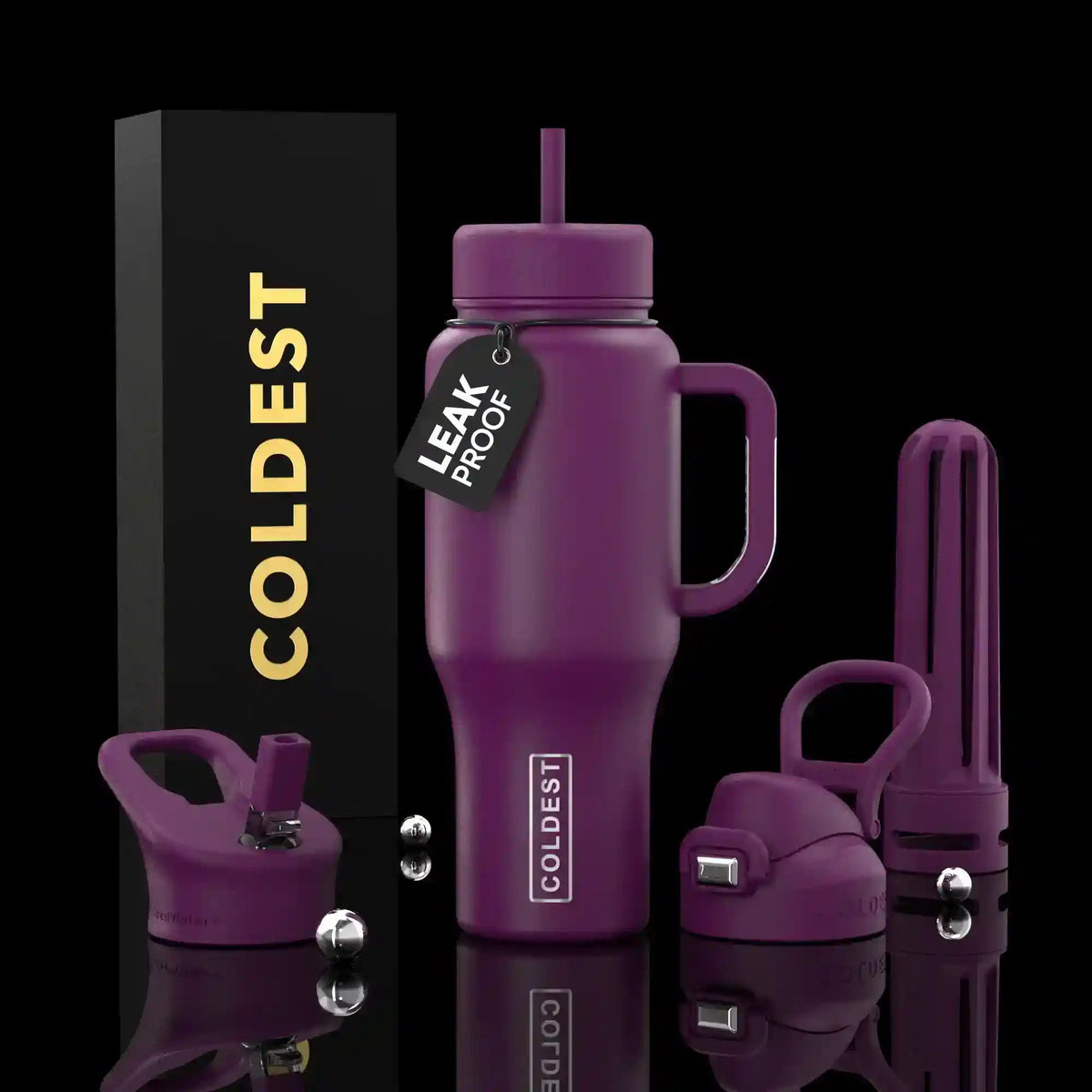 COLDEST 36oz Limitless Ultra v8 insulated tumbler in Purple Oasis Ultra design