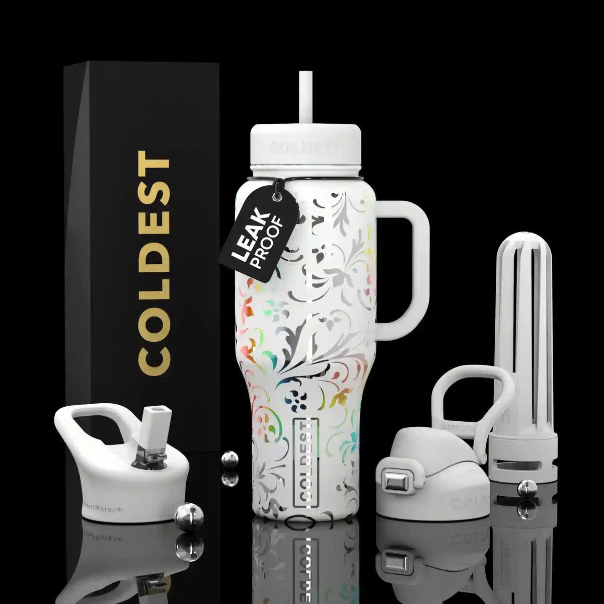 COLDEST 36oz Limitless Ultra v8 insulated stainless steel tumbler with handle – view 49