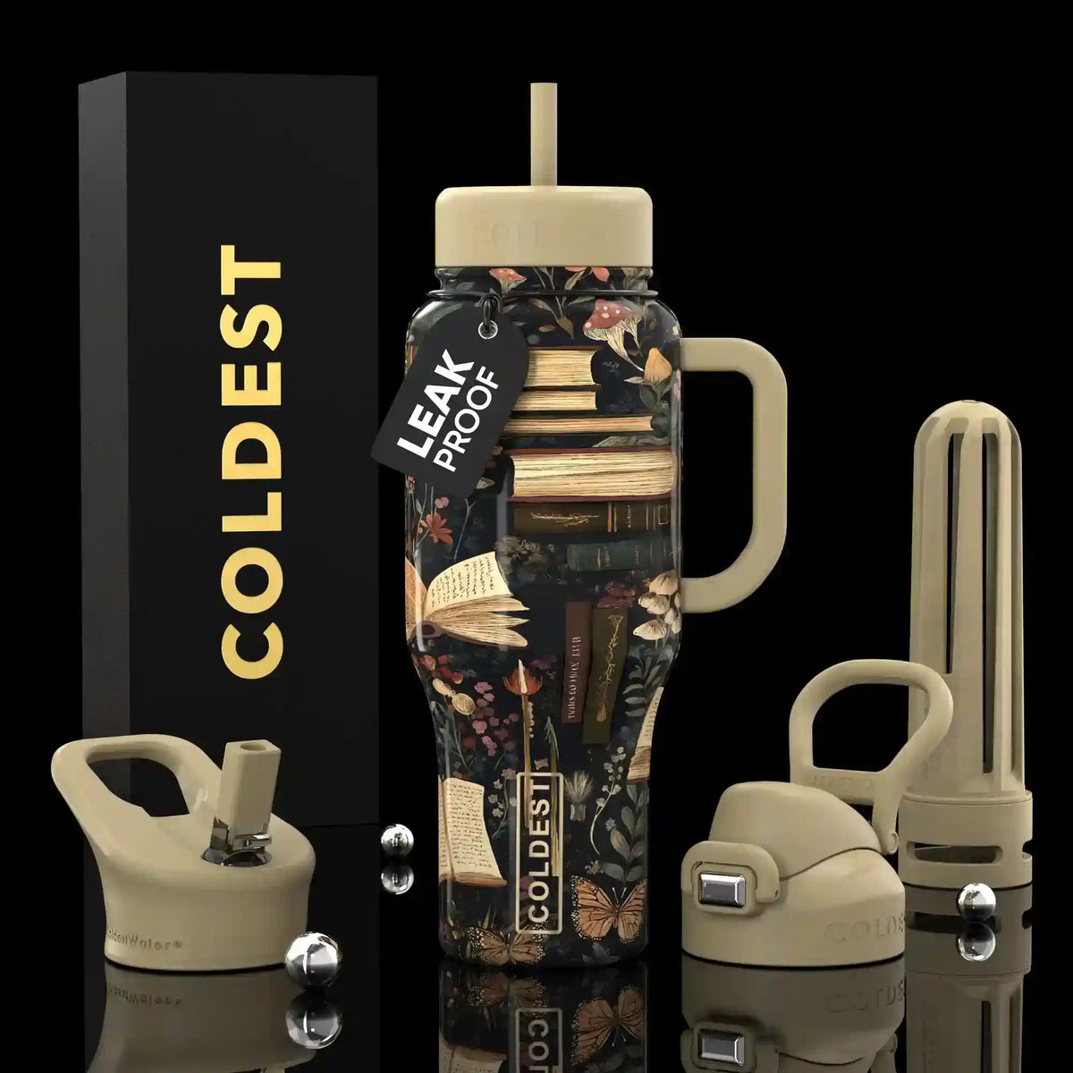 COLDEST 36oz Limitless Ultra v8 insulated stainless steel tumbler with handle – view 62