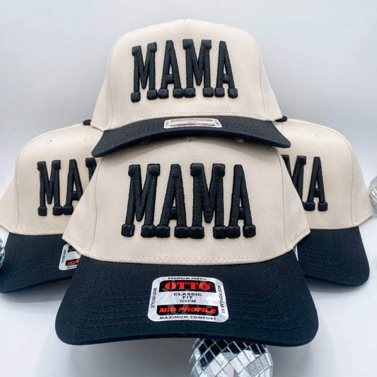 Mama Puff Black + Cream Funny Embroidered Trucker Hat – Ivy + Cloth