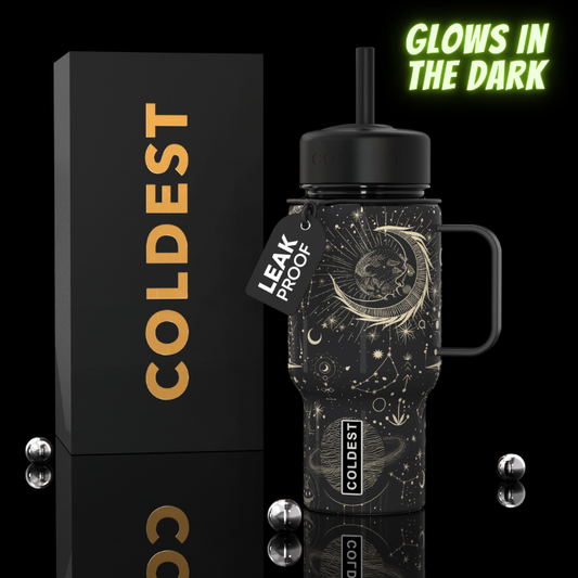 COLDEST 6.7oz mini insulated bottle in Glowie The Big Bang design