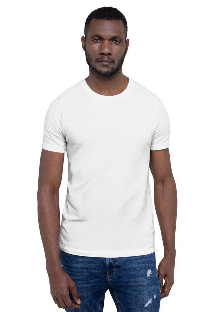 Bella + Canvas unisex staple T-shirt, white short-sleeve crew neck