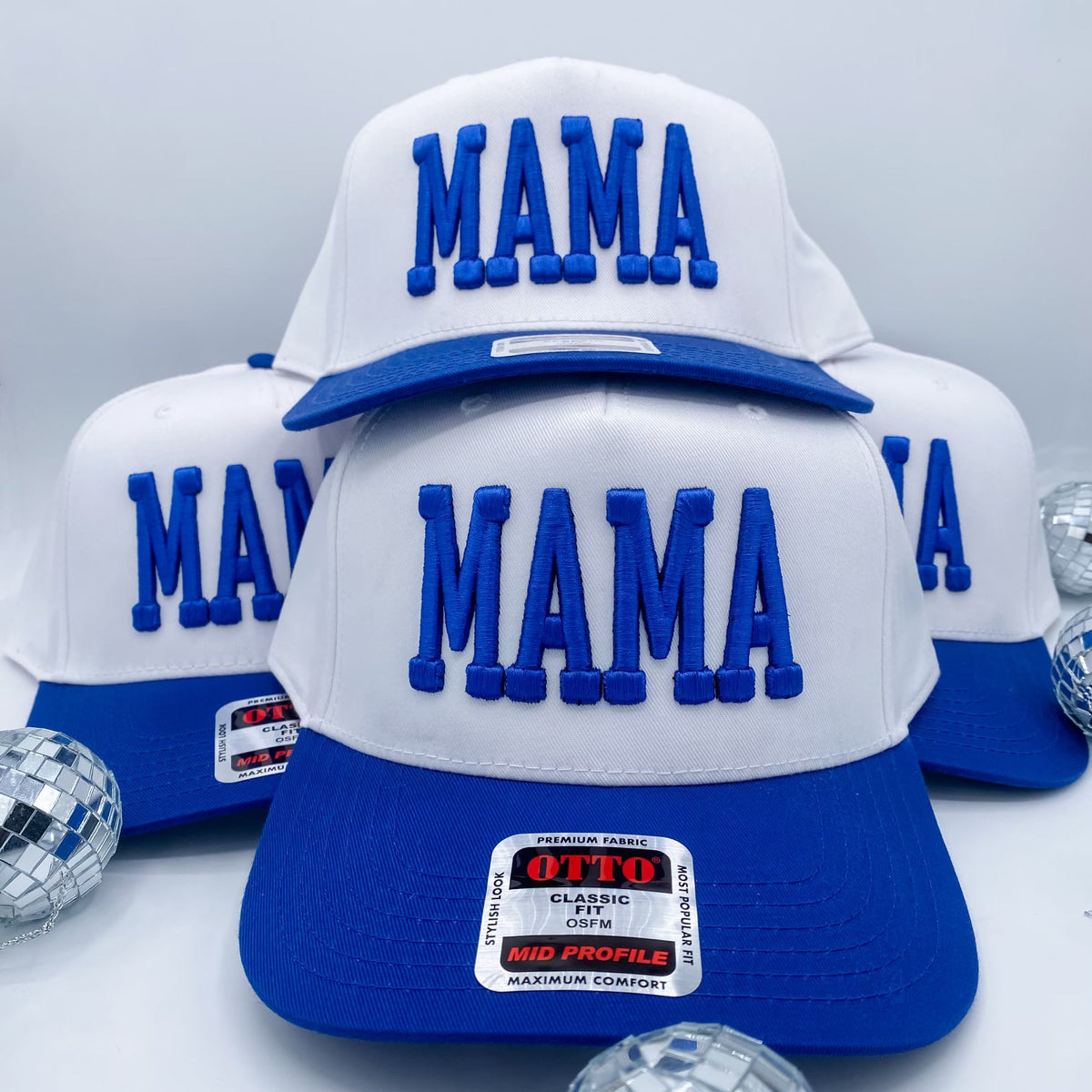 Mama Puff Blue + White Funny Embroidered Trucker Hat – Ivy + Cloth