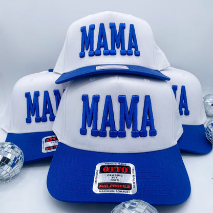 Mama Puff Blue + White Funny Embroidered Trucker Hat – Ivy + Cloth