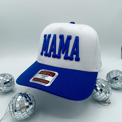 Mama Puff Blue + White Funny Embroidered Trucker Hat – Ivy + Cloth