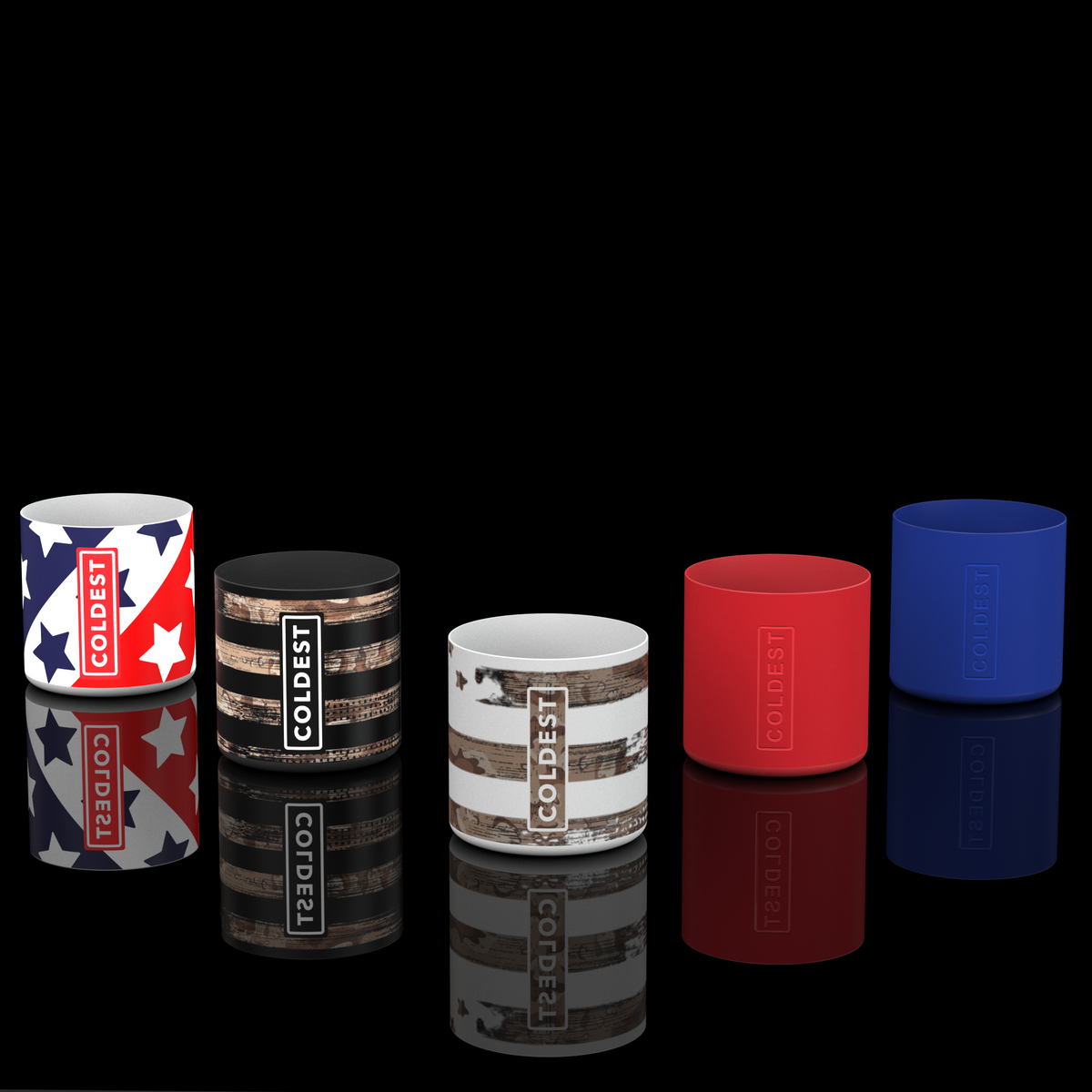 COLDEST silicone tumbler boot 5-pack in American