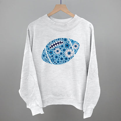 Floral Football Blue Funny Oversized French Terry Mockneck Sweatshirt in Ash – Ivy + Cloth