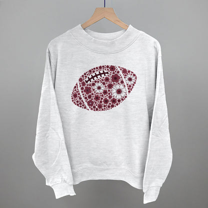 Floral Football Maroon Funny Oversized French Terry Mockneck Sweatshirt in Ash – Ivy + Cloth