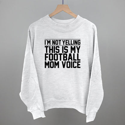 Football Mom Voice graphic French terry mockneck in Ash