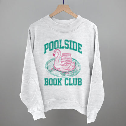 Poolside Book Club (Pink + Teal) Funny Oversized French Terry Mockneck Sweatshirt in Ash – Ivy + Cloth