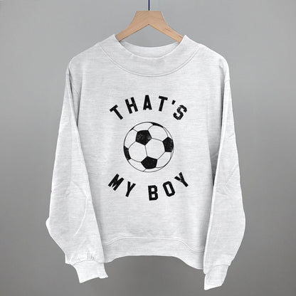 That's My Boy Soccer Funny Oversized French Terry Mockneck Sweatshirt in Ash – Ivy + Cloth