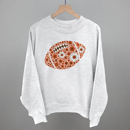 Floral Football Orange Funny Oversized French Terry Mockneck Sweatshirt in Ash – Ivy + Cloth