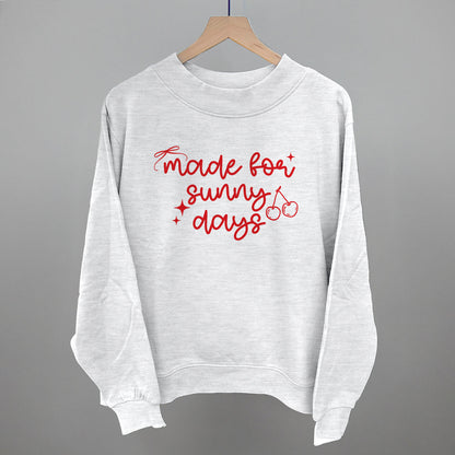 Made For Sunny Days Summer graphic French terry mockneck in Ash