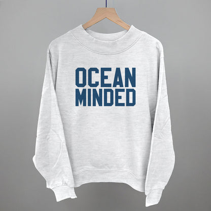 Ocean Minded Funny Oversized French Terry Mockneck Sweatshirt in Ash – Ivy + Cloth