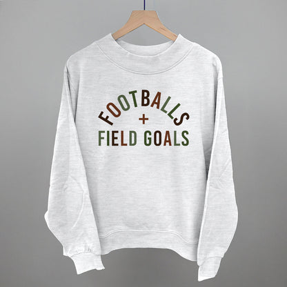 Footballs and Field Goals graphic French terry mockneck in Ash