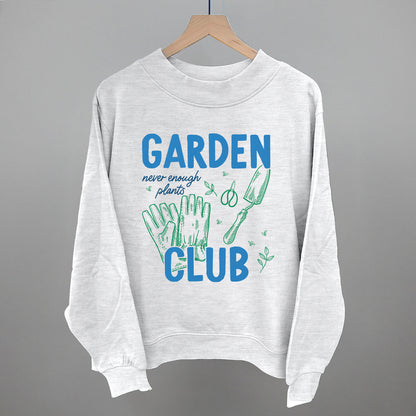 Garden Club Gardening graphic French terry mockneck in Ash