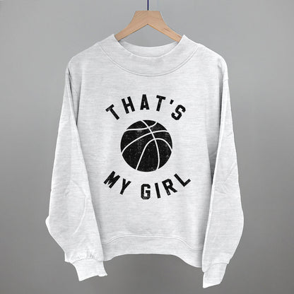 That's My Girl Basketball Funny Oversized French Terry Mockneck Sweatshirt in Ash – Ivy + Cloth