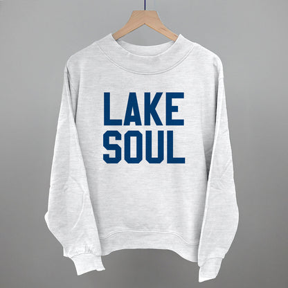 Lake Soul Funny Oversized French Terry Mockneck Sweatshirt in Ash – Ivy + Cloth