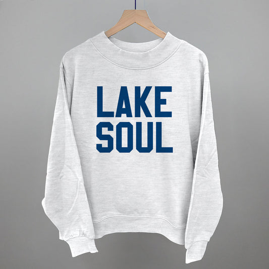 Lake Soul Funny Oversized French Terry Mockneck Sweatshirt in Ash – Ivy + Cloth