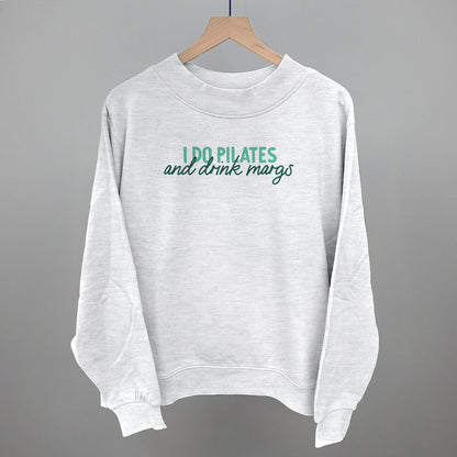 I Do Pilates And Drink Margs Funny Oversized French Terry Mockneck Sweatshirt in Ash – Ivy + Cloth