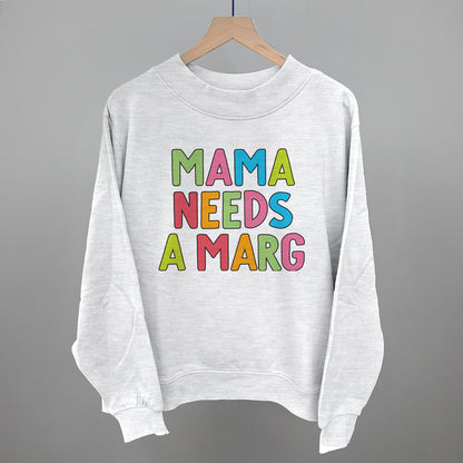 Mama Needs A Marg Colorful Funny Oversized French Terry Mockneck Sweatshirt in Ash – Ivy + Cloth