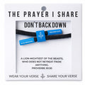 Don't Back Down, Proverbs 30:30