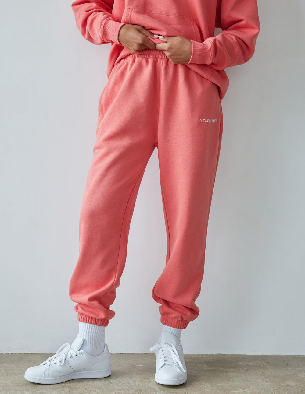 Elevated Faith Coral Sweatpants for Women, Ideal Christian Apparel for Comfort and Style