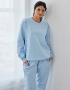 Light blue Christian Crewneck Sweatshirt for comfortable everyday wear with a relaxed fit