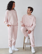 Elevated Faith Christian Crewneck Sweatshirt in light pink, featuring a comfortable fit for everyday wear